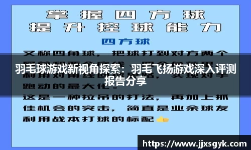 羽毛球游戏新视角探索：羽毛飞扬游戏深入评测报告分享